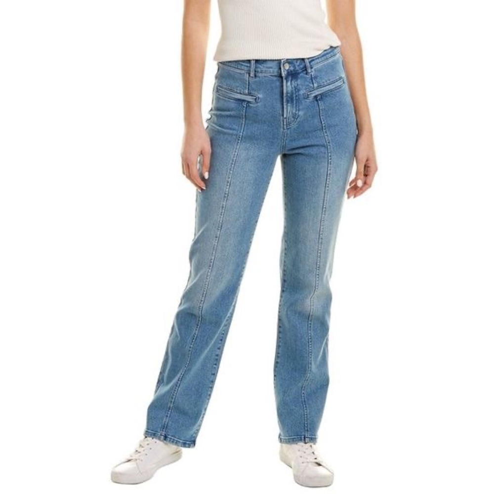 NWT J. MCLAUGHLIN Distressed High Waist Emmie Heritage Blue Jeans, 10 - Picture 2 of 13